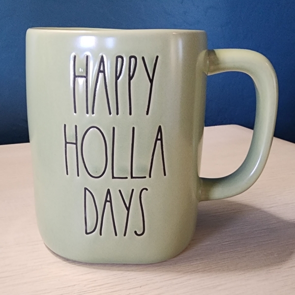 RAE DUNN 'HAPPY HOLLA DAYS' MUG - Picture 1 of 9
